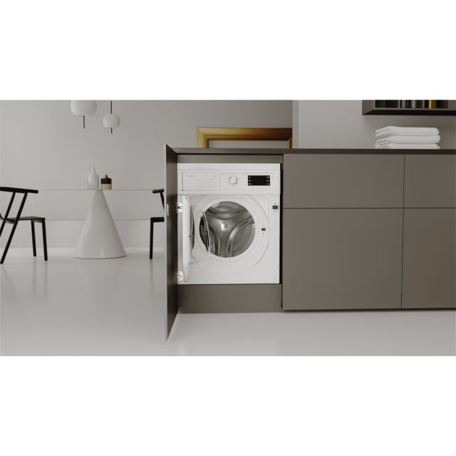 Whirlpool BIWMWG81484 Built In Washing Machine, 8Kg Capacity, 1400 Spin, C Energy