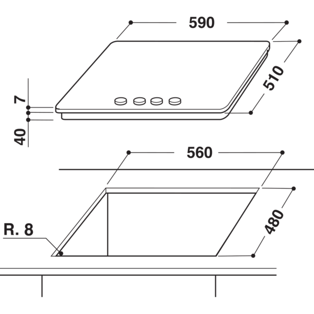 Whirlpool GMWL628IXL 60cm Gas Hob