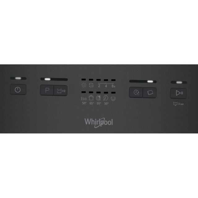 Whirlpool WSFE2B19XUKN Freestanding Slimline Dishwasher, 10 Place Settings, F Energy
