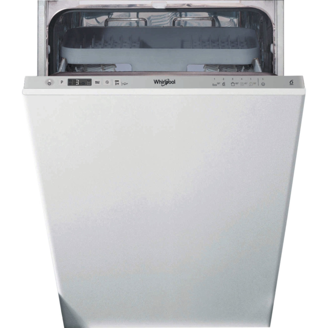 Whirlpool WSIC3M27CUKN Built In Slimline Dishwasher, 10 Place Settings, E Energy