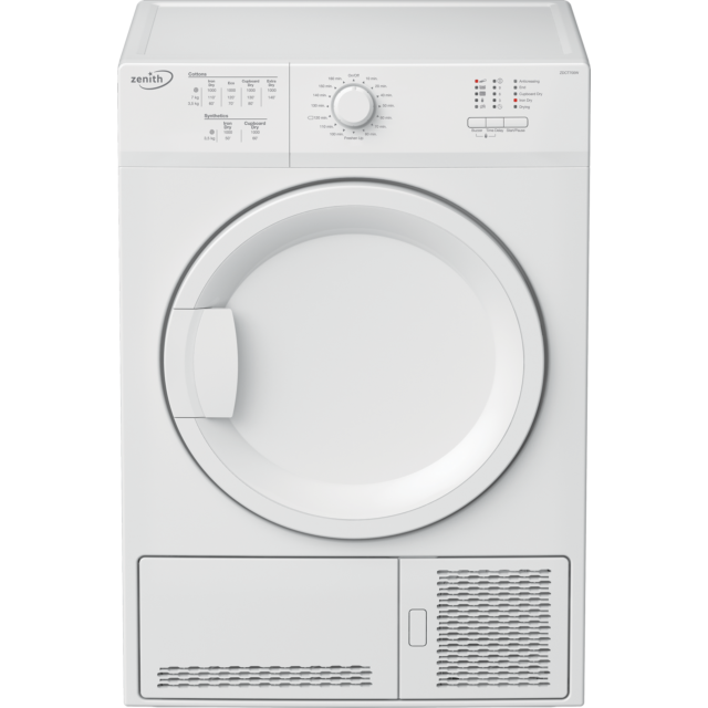 Zenith ZDCT700W Condenser Tumble Dryer, 7kg Capacity, B Energy
