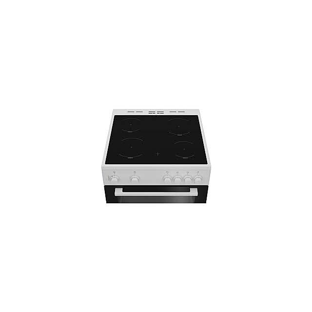 Zenith ZET605W White 60cm Electric Cooker with Ceramic Hob - White