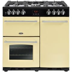 Belling Farmhouse 90cm Dual Fuel Range Cooker Cream 444444123